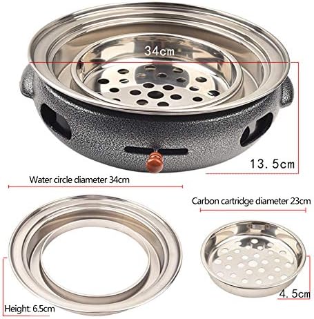 Żeliwny piec do grilla na węgiel, 34 cm