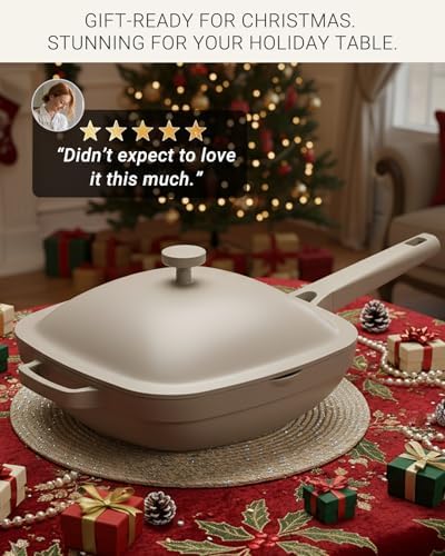 Głęboka patelnia ceramiczna 10,5″ z pokrywką