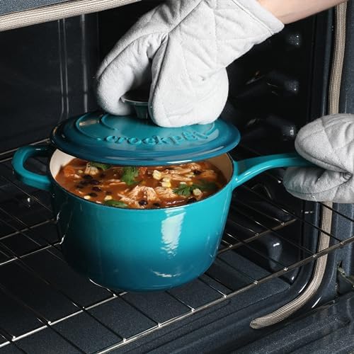 Crock-Pot Artisan 3 qt rondel emaliowany teal ombre